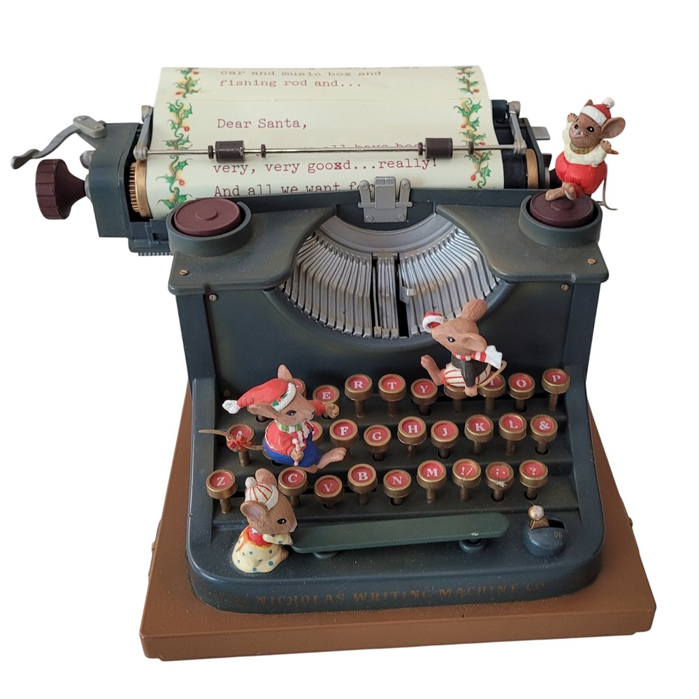 1990 Enesco Small World of Music "All We Want For Christmas" Musical Typewriter